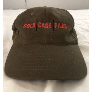 Headshots Cold Case Files Baseball Cap Hat Olive Green Strapback True Crime